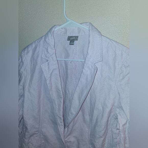 J. Jill Cotton Blend Lightwright Light Purple Blazer LP - Picture 2 of 7